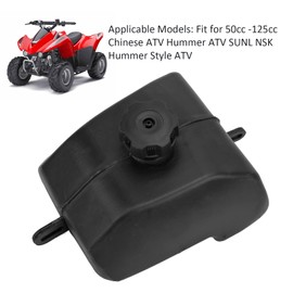 Aramox Fuel Gas Tank, ABS Fuel Petrol Gas Tank with Lid Plastic 1.8L for ‑125cc Chinese ATV ATV SUNL NSK Humm