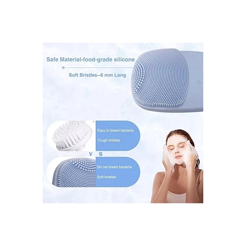 Hue -cepillo De Limpieza Facial 3 En 1, De Silicona,