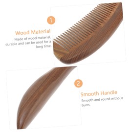 Outanaya Static Fine Tooth Wooden Comb for Women Natural Massage Hair Comb for All Hair Types Portable Durable for Friends and Family