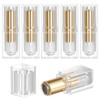 CALLARON Lipstick Tube Transparent Refill Container Plastic Rotating Lipstick Refill