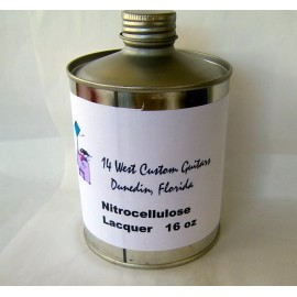 14 West Nitrocellulose Lacquer Catalyzed,Full 16oz (not8oz) instrument CLEAR High Gloss