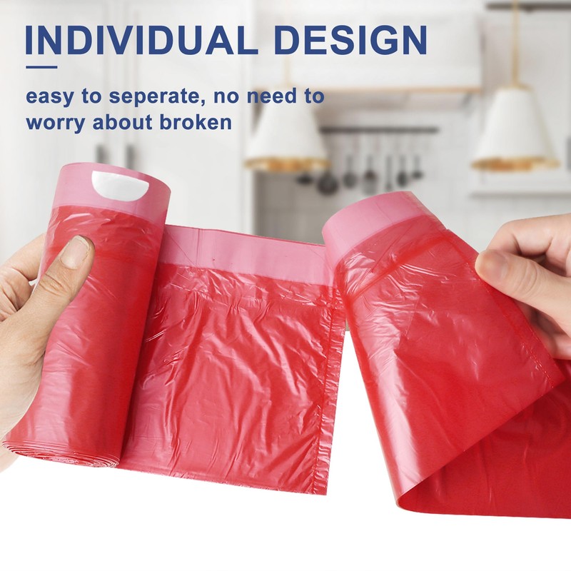15L Garbage Bags Drawstring, Extra Strong Small Garbage Bag Unscented,