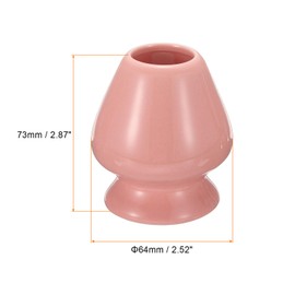 HARFINGTON Ceramic Chasen Stand 73mm Matcha Whisk Holder Teas Set Whisks Stand Traditional Matcha Tea Chasen Holder Tea Set Accessories for Tea Tasting, Pink