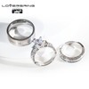 LOVERSRING Couple Ring Bridal Set His Hers White Gold Plated
