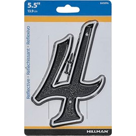 Hillman 5.5" Black House Number 4, Plastic House Number, 845896