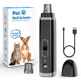 Pet Nail Grinder - Suitable for Dogs and cats - Quiet painless paws grooming - Low noise and vibration - Three grinding ports for all sized pets - Powerful motor with 2 speed - Durable wheel - 6-8 hours use after full charge