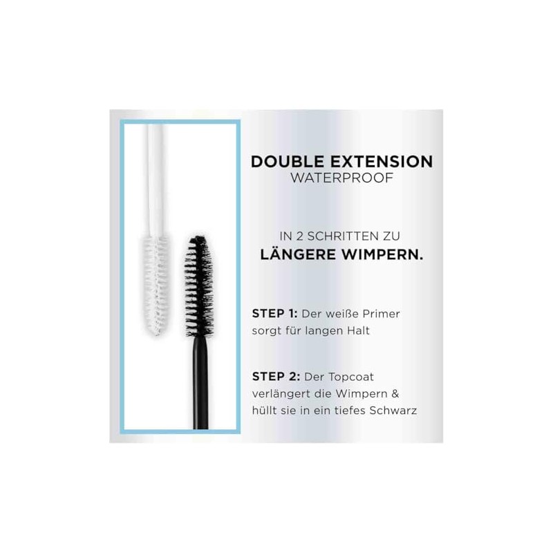 L'Oreal Paris Double Extension 2x Waterproof - 6 ml, Black