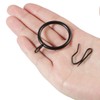 30 Sets Metal Drapery Curtain Rings with Curtain Pin Hooks,ZAAWUUT