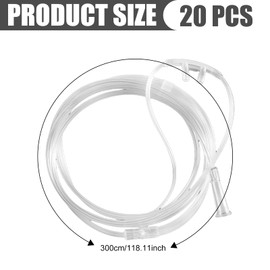 20 Stück Sauerstoffbrille Nasenbrille: 3OOcm Nasenbrille für Sauerstoffgerät, Nasenbrille Sauerstoffschlauch, Nasenbrille Sauerstoffbrille mit 300cm O2-Schlauch für Sauerstoffgerät Atemtherapie