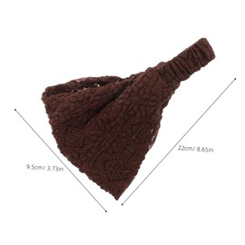 PACKOVE Wide Lace Headband for Women Stylish Elastic Hair Wrap with Boho Charm Versatile Fashion Accessory for Parties Weddings and Comfortable and Secure Fit