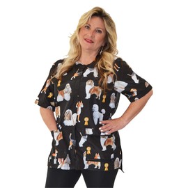 Ladybird Line Water Resistant Dog Groups Stylist Pet Grooming Smock for Pet Groomers (Small)