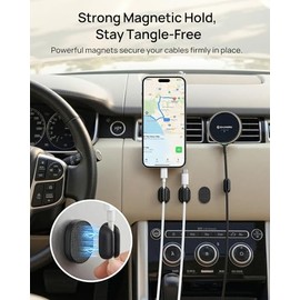 6 Pack Magnetic Cable Holders - Minimalist Cord Organizer