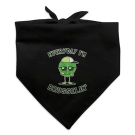 GRAPHICS & MORE Everyday I'm Brusselin' Brussels Sprouts Hustling Funny Humor Dog Pet Bandana
