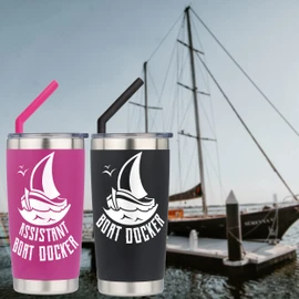 Boat Docker Tumblers, Assistant Boat Docker Tumblers, Christmas Gifts, Boating Tumblers, Boat Docker Cups, Boat Owner Gifts, Boat Docker Gift, Gifts for Boat Owners, Boater Gift, Boat Gifts for Men