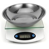 STOBAZA 2pcs Stainless Steel Food Scale Bowl Electronic Scale Tray