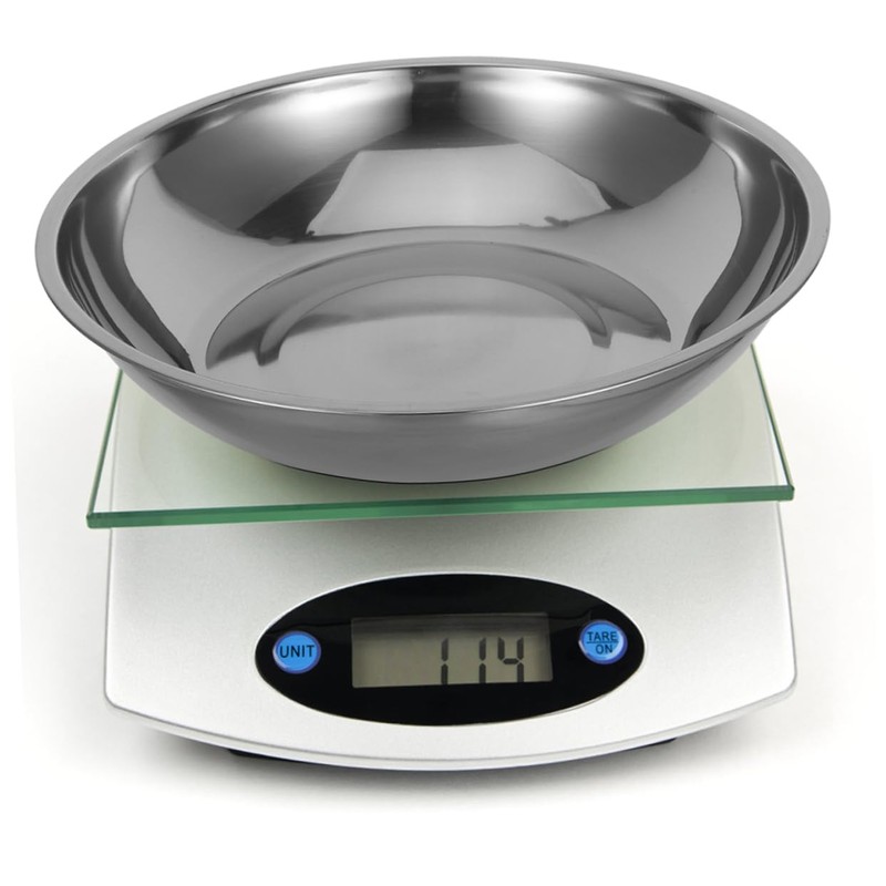 STOBAZA 2pcs Stainless Steel Food Scale Bowl Electronic Scale Tray