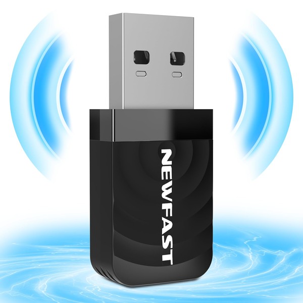 NEWFAST 1300Mbps USB 3.0 WiFi Dongle for PC/Desktop/Laptop 2.4/5GHz USB