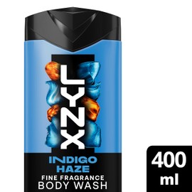 Lynx Fine Fragrance Indigo Haze Premium Body Wash Body Cleanser shower gel with a molten sugar, lavender & musk scent for 12 hours of freshness 400 ml