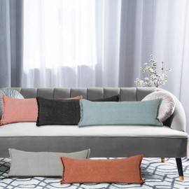 LR Home 14 x 36 Throw Pillow Cover for home decor | Decorative Lumbar pillow covers for couch & bed | 100% Cotton pillow covers | Ideal fall decorations for home | Farmhouse decor for living & bedroom