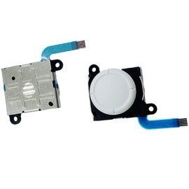 BlueMW 7PCS Switch Joycon 3D Analog Joystick Daumen-Sticks für NS Switch/Switch OLED/Switch Lite, 3D Links Rechts Analog Joysticks Ersatz und Reparatursatz für NS Switch Joy-Con (Weiß)