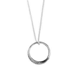Dicksons I Know The Plans I Have for You Mobius Ring Silver-Plated 18-Inch Pendant Necklace