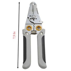 16 In 1 Wire Stripper, 7.5 Inch High Carbon Steel Multi Function Wire Stripping Tool for Electrical Wire Cutter and Wire Crimper (silver, 16 in 1)