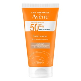 AVÈNE, Crema Solar Facial FPS 50+ con color para Piel Seca, 50 ml