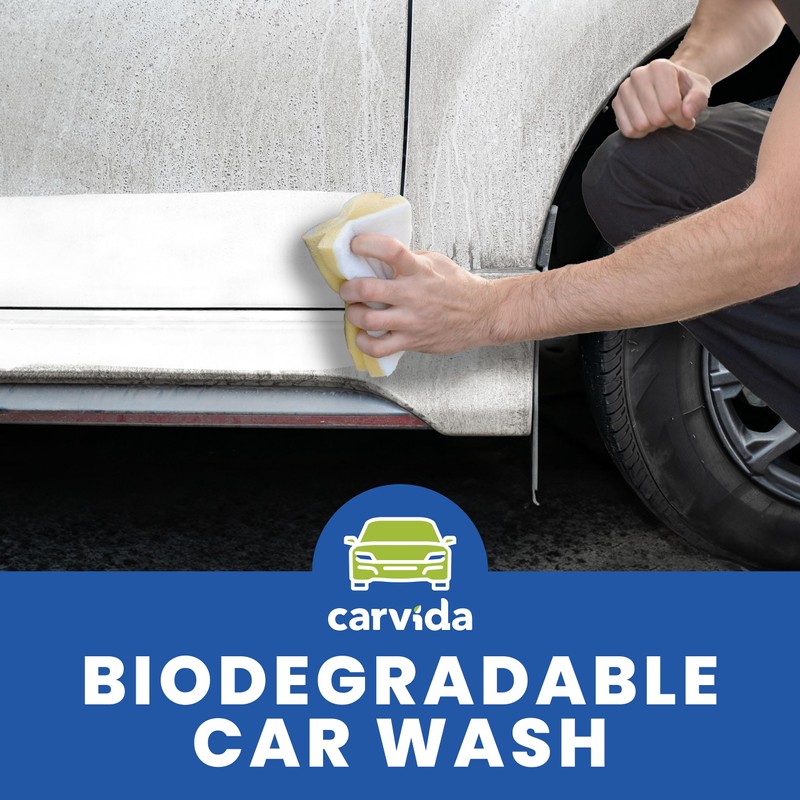 Carvida Biodegradable Car Wash, Non-Toxic, Low-Foam, Environmentally-Friendly Plant-based Concentrate, 32oz