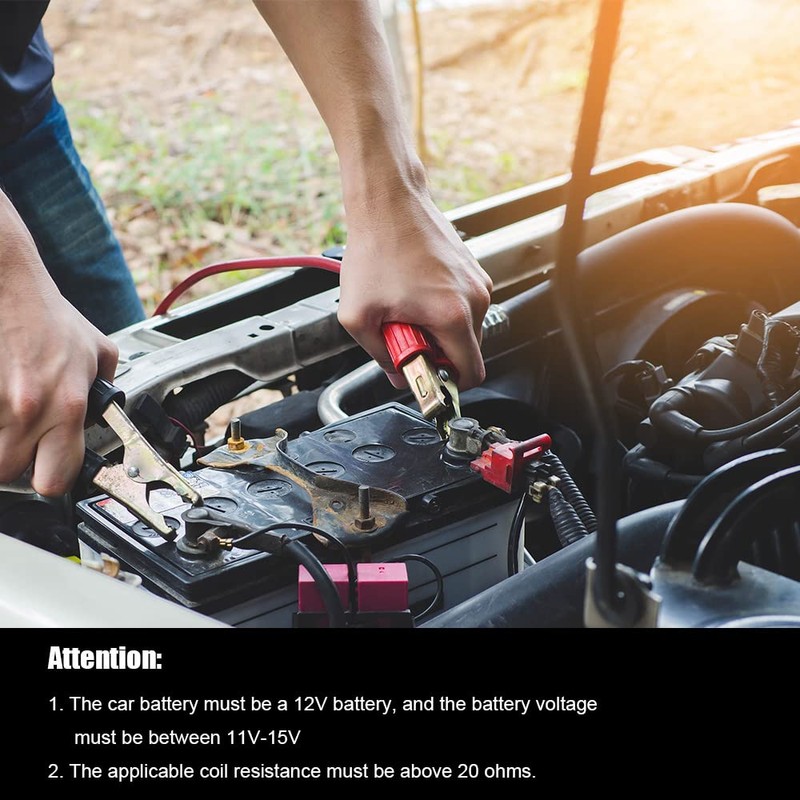 Greluma 1 Stück Auto-Relaistester,12V elektronischer Relaisprüfer,Autobatterietester mit Clips für automatische