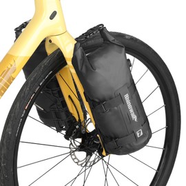 Rhinowalk Bike Front Fork Bag Waterproof Bike Pannier Bag Saddle Bag Fork Bag Rack Bicycle Bag 7L for Mountain Bike Road Bike Accessories-Black