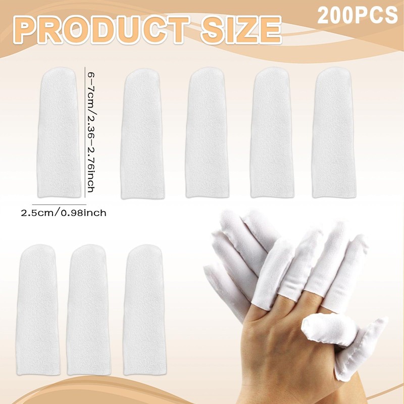 Thumb Bandage Finger Bandage ，Finger Cots – 200 Pcs Cotton