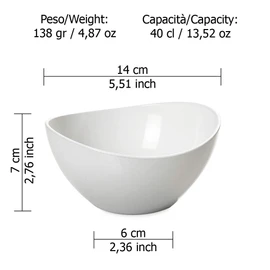 omada Design Set of 3 Plastic Bowls, Two-Tone, 40 cl, Shatterproof, Stackable, Dishwasher Safe, Trendy Line