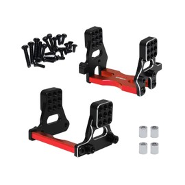 GTHELE - Soporte de amortiguador de múltiples orificios de aluminio para TRX4M Defender 1/18 RC Crawler Upgrades (rojo)