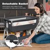 INFANS Baby Bassinet Bedside Crib, Newborn Sleeper w/Large Storage Basket,