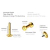 PIERCINGLINE Titanium Labret Stud Internal Thread Flat Disc Piercing Lip