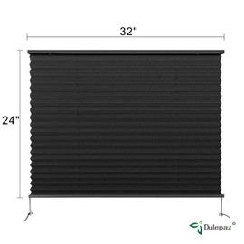 Dulepax Dulepax RV Blinds,RV Pleated Shades,RV Blinds Pleated Shades, 32" W x 24" L Black RV Window Shades,Camper Blinds,RV Window Blinds for RV Camper Travel Trailers Motorhome's Window