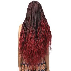 MULTI PACK DEALS! Bobbi Boss Synthetic Hair Braids Pre-Feathered 3X King Tips Body Wave 28" (3-PACK, 1B)