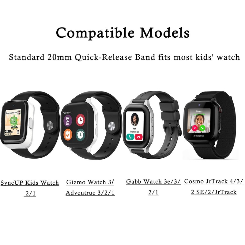Folavii 3 Pack Stretchy Nylon Compatible with Gizmo Watch Adventrue