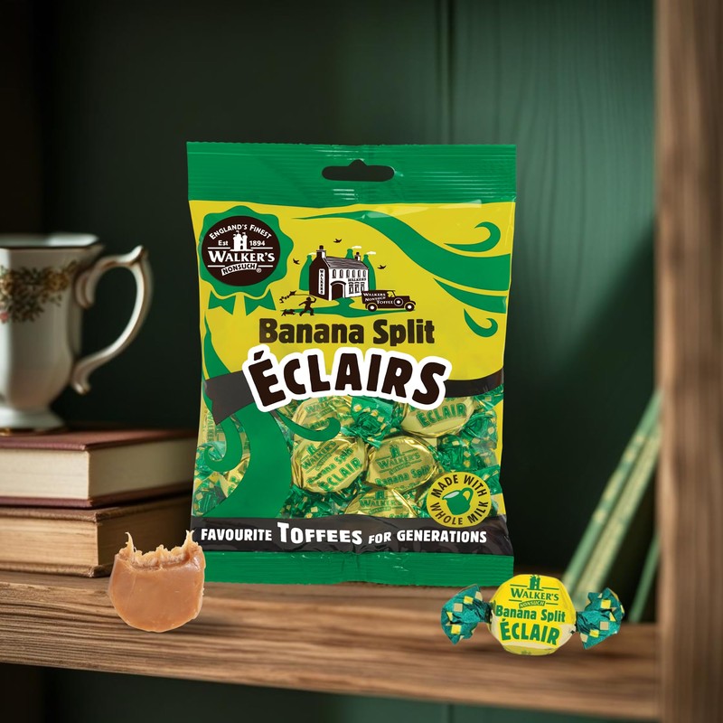 Walkers Nonsuch Banana Split Eclairs Bag 5.29 Oz (Pack of