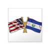CafePress El Salvador America Friend Ship Flag. Square Stick Square