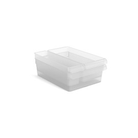 CARE+PROTECT Fridge Organizers Kit of 3 Sizes - Transparent - Perfectly Fit on Different Shelves in the Fridge - Optimize the Use of the Space - 1.6L-3.1L-5.0L