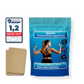 SPAYKOS® Schmerzpflaster, Wärme- und Schmerzlinderungspflaster mit Natürlichen Inhaltstoffen, effektive, 10 Stück langanhaltende Wärme- und Schmerztherapie bei Muskel- und Gelenkschmerzen.