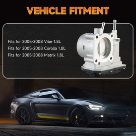 INGKAN 22030-0D031 Electronic Throttle Body Fits for Pontiac Vibe, Toyota Corolla/Matrix 2005 2006 2007 2008 1.8L l4 DOHC OE 22030-22041 22030-0D030 220300D031 2203022041 220300D030