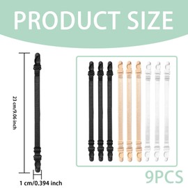 Nzexlyva 9 Pcs Bra Strap Holders for Slipping, Adjustable Racerback Clips to Stop Slipping Shoulder Straps, Comfortable Elastic Bra Strap Clips for Convertible & Regular Bras Conceals Straps
