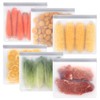 SPLF 6 Pack Reusable Gallon Freezer Bags Dishwasher Safe, BPA