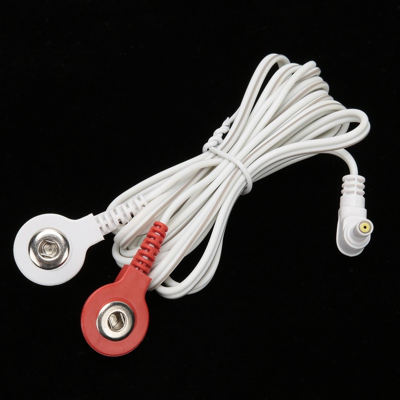 10pcs / bag 2.35mm 1.5m 2‑In‑1 Button Type Electrode Lead