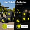 10 Pack Heart Reflective Stickers