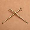 JKJF 6 Pcs Brass Snuff Spoon Tiny Powder Spoon Scoops