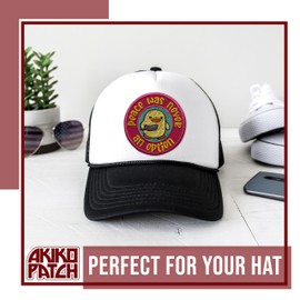 AKIKOPATCH Peace was Never an Option Iron On Patches, Size 3" Duck with Knife Patches for Clothes Backpacks Hats Jeans Bags, Funny Embroidered Patches, Iron On Fabric Patches DIY Gift for Boys Girls