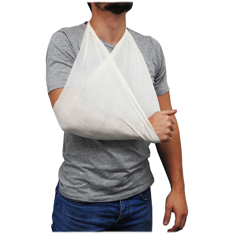 Qualicare Cotton Calico Triangular Arm Sling Injury Support Arm Shoulder